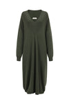 SWAYING/KNIT V-neck wide dress SW23AW2L21 dark green PS65